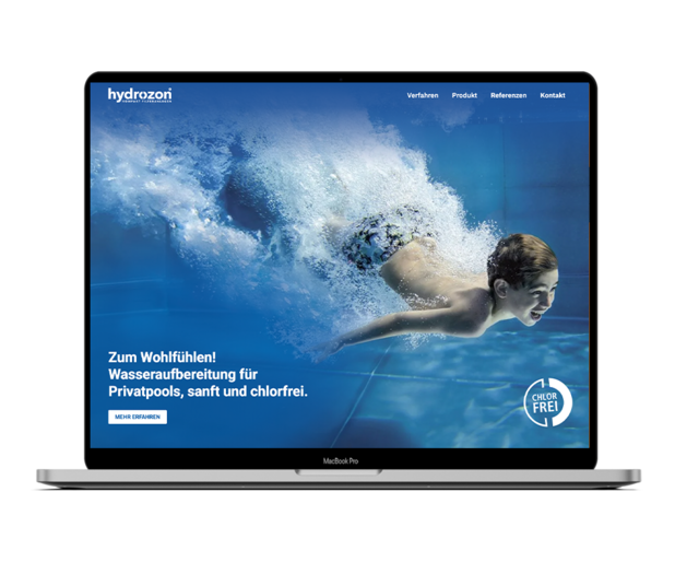 Laptop Mockup Hydrozon Startseite